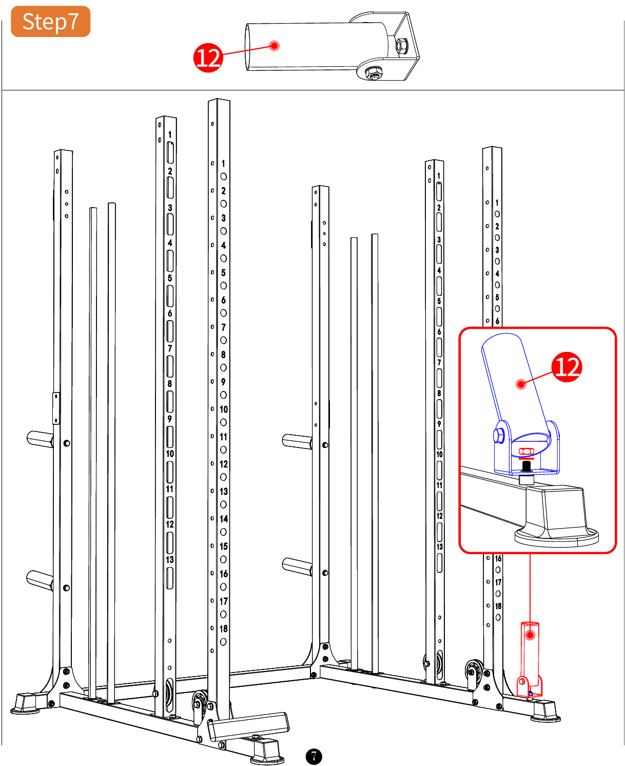 L04 installation diagram for Step 7: Connect the Top Frame