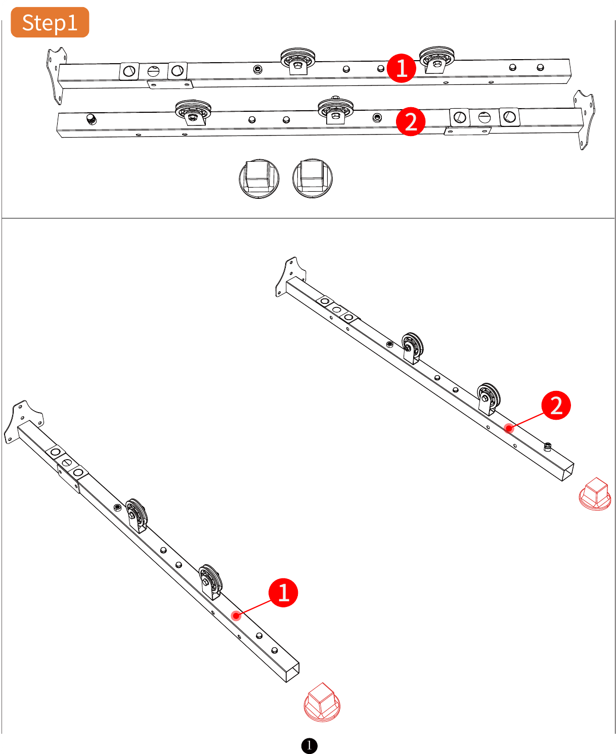 L06 installation diagram for Step 1: Assemble the Base Frame